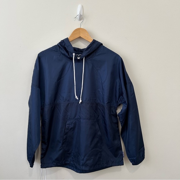 Spirit Jersey Mens Lightweight Windbreaker XS Navy Hooded  Pullover Jacket NWOT - Picture 1 of 10